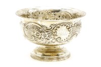 Lot 412 - An Edwardian silver rose bowl