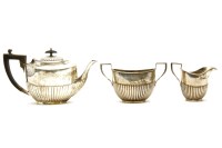 Lot 390 - An Edwardian silver three piece tea set