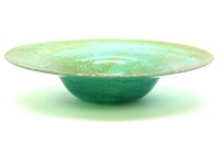 Lot 538 - A green/yellow mottled glass bowl