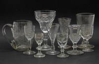 Lot 527 - A collection of mixed 19th century and later drinking glasses
