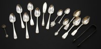 Lot 331A - A collection of Georgian and Victorian silver flatware and a small collection of Continental silver flatware approx 9oz