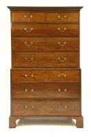 Lot 447 - A George lll mahogany chest on chest