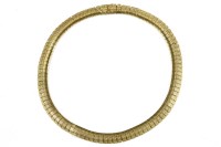 Lot 223 - A 9ct gold textured fringe necklace