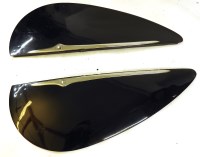 Lot 514 - A pair of black painted car wing panels