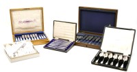 Lot 376 - Cased fish knives and forks