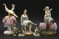 Lot 576 - A Continental porcelain figure of a dancing girl