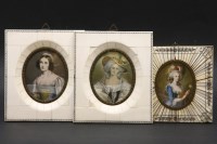 Lot 285 - Three female portrait miniatures