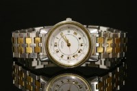 Lot 620 - A ladies' bi-colour Hermès 'Clipper' quartz bracelet watch