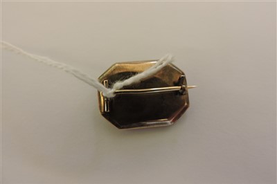 Lot 11 - A Georgian diamond, enamel and seed pearl brooch