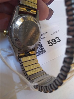 Lot 593 - A gentlemen's bicolour Rolex Oyster Perpetual Chronometer strap watch model 50180