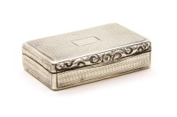 Lot 113A - A William IV silver rectangular snuff box