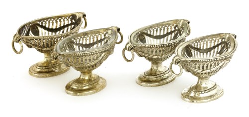 Lot 129 - A matched set of four George III silver salt cellars