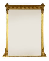 Lot 451 - A Victorian gilt overmantle mirror