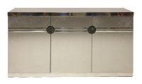 Lot 633 - A brushed chrome cabinet