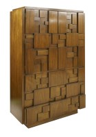 Lot 708 - A Lane walnut block cabinet