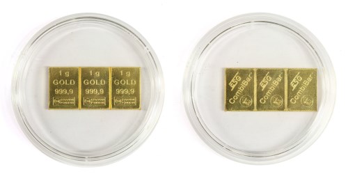 Lot 74 - Three grams of 999.9 gold
