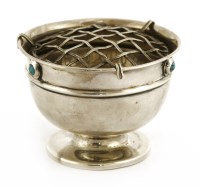 Lot 107 - A miniature silver rose bowl