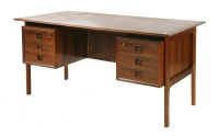 Lot 610 - A rosewood desk