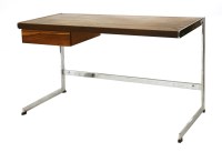 Lot 693 - A Merrow Associates rosewood and chrome desk