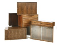 Lot 568 - A collection of rosewood Cado 'Royale' wall units