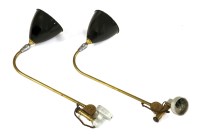 Lot 482 - A pair of 'Bestlite' brass and enamelled lights