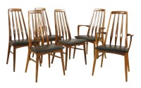 Lot 492 - A set of six rosewood 'Eva' chairs