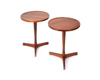 Lot 714 - A pair of Danish teak side tables