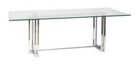 Lot 540 - An Italian chrome-framed dining table