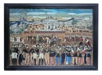 Lot 136 - A NAIVE PAINTING OF NAPOLEON III WITH HIS TROOPS
c.1860