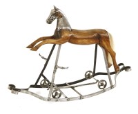 Lot 421 - A FRENCH ROCKING HORSE