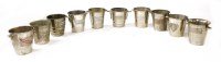 Lot 169 - A COLLECTION OF TEN ADVERTISING CHAMPAGNE BUCKETS