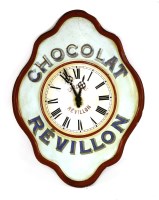 Lot 168 - A 'CHOCOLAT RÉVILLON' ADVERTISING CLOCK