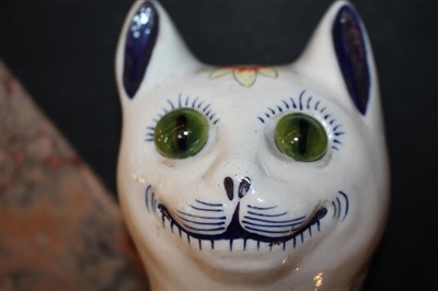 Lot 10 - A French faience pottery cat