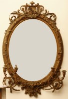 Lot 497 - A Victorian gilt gesso girandole wall mirror