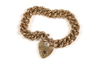 Lot 36 - A gold hollow curb link bracelet