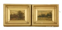 Lot 286 - Enoch Crosland (1860-1945)
'AT BARROW ON TRENT' - FIGURES BEFORE A COTTAGE;
FIGURES IN A FIELD
A pair