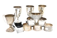 Lot 103 - A collection of six silver napkin rings