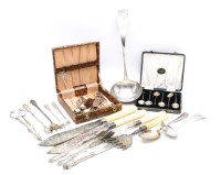 Lot 113 - A collection of various silver flatware