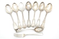Lot 100 - A collection of silver flatware
