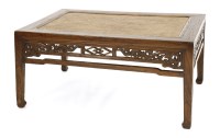 Lot 319 - A Chinese yamu softwood rectangular low table