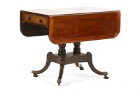Lot 431 - A 19th century mahogany pedestal Pembroke table