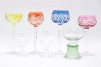 Lot 215 - A collection of Bohemian and Waterford drinking glasses