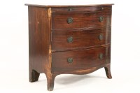 Lot 510 - A Regency mahogany bow fronted chest of three drawers