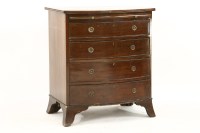 Lot 358 - A George III design mahogany bow fronted chest of four drawers