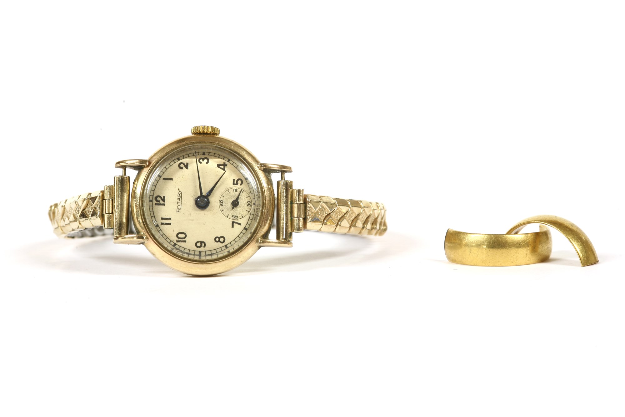 Lot 48 A ladies gold Rotary mechanical watch