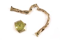 Lot 29 - A ladies 9ct gold mechanical watch