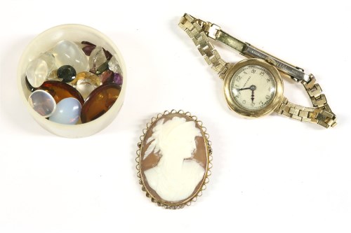 Lot 40 - A ladies gold Walker and Hall bracelet watch