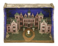 Lot 719 - A folk art wooden model of Aston Hall, Birmingham