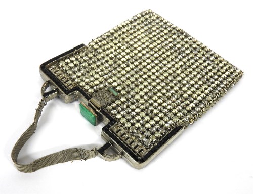 Lot 135 - An Art Deco diamanté clutch evening handbag