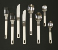 Lot 583 - A collection of Boda Buffa stainless steel and cream plastic cutlery (qty.)